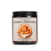 Grandma pumpkin rings, fall spices, donuts, farmhouse pumpkin spice, dessert, scented candle, home fragrances, greek mythology, bookish candle, book lover candle, book nerd candle, literary candle gift, co worker gifts, small batch candle, green witch, practical magic, vampire, gothic, fall spice, fall candle, autumnal, pumpkin spice, halloween, spooky, haunted, ghost, witchy, booktok,dark academia, gift for witches, witchy gifts, witchcraft, fall leaves, autumn, basic witch, kitchen witch
