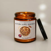 autumn crumble harvest, apple crumble, apple, fall spices, autumn, pumpkin spice, scented candle, home fragrances, greek mythology, bookish candle, book lover candle, book nerd candle, literary candle gift, co worker gifts, small batch candle, green witch, practical magic, vampire, gothic, fall spice, fall candle, autumnal, pumpkin spice, halloween, spooky, haunted, ghost, witchy, booktok,dark academia, gift for witches, witchy gifts, witchcraft, fall leaves, autumn, basic witch, kitchen witch