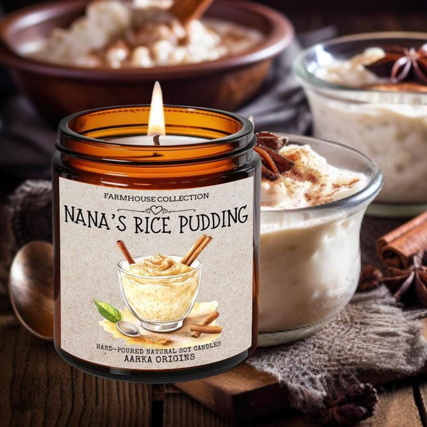 Rice pudding, dessert candle, farmhouse candle, grandma recipes, pumpkin spice, scented candle, home fragrances, greek mythology, bookish candle, book lover candle, book nerd candle, literary candle gift, co worker gifts, small batch candle, green witch, practical magic, vampire, gothic, fall spice, fall candle, autumnal, pumpkin spice, halloween, spooky, haunted, ghost, witchy, booktok,dark academia, gift for witches, witchy gifts, witchcraft, fall leaves, autumn, basic witch, kitchen witch