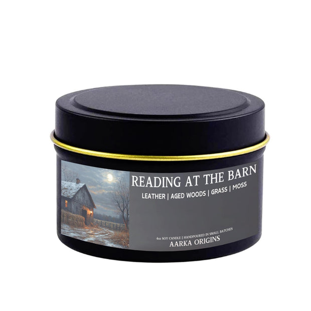 Reading at the barn, barn woods, memories, hay, farm, autumn, pumpkin spice, scented candle, home fragrances, greek mythology, bookish candle, book lover candle, book nerd candle, literary candle gift, co worker gifts, small batch candle, green witch, practical magic, vampire, gothic, fall spice, fall candle, autumnal, pumpkin spice, halloween, spooky, haunted, ghost, witchy, booktok,dark academia, gift for witches, witchy gifts, witchcraft, fall leaves, autumn, basic witch, kitchen witch