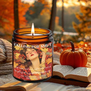 Falling for Smut Candle with rich scent notes of Crisp Leaves, Sweet Spice & Mischief Hand-poured in the USA with natural soy wax and phthalate-free, luxury fragrances.