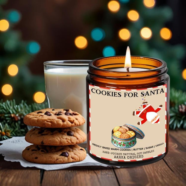 Cookies for Santa Soy Candle, 1950's Christmas Decor, Vintage Christmas, Secret Santa Gift, Unique Christmas Gifts, Holiday Gifts, Cookies