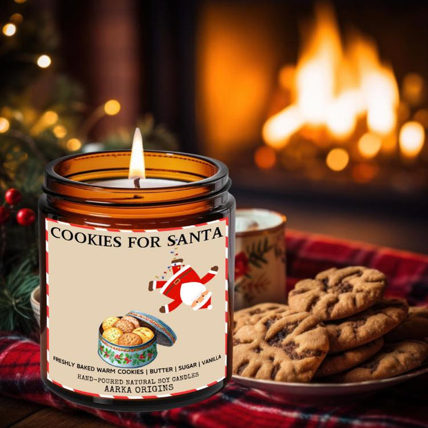 Cookies for Santa Soy Candle, 1950's Christmas Decor, Vintage Christmas, Secret Santa Gift, Unique Christmas Gifts, Holiday Gifts, Cookies