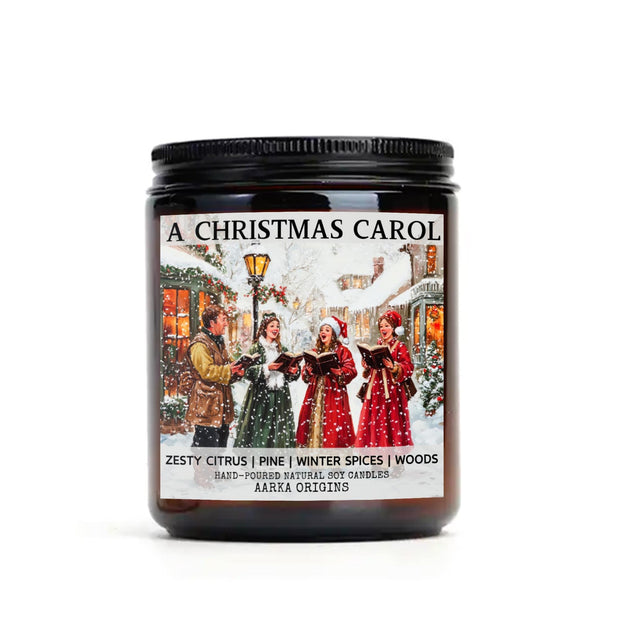 A Christmas Carol Soy Candle, Merry Christmas, Bibliophile Gifts, Holiday Gifts, Winter, Christmas decor, Holiday scent, Pine scent, Bookish
