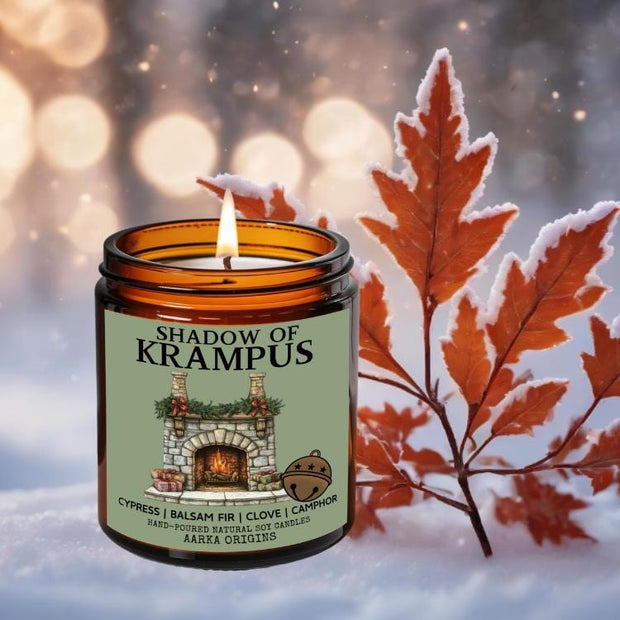 Shadow of Krampus Soy Candle, Gothic Yule Myth, Nightmare, Holiday Winter Scents, Spooky, Fantasy, Christmas, Horror, Unique Gifts, Folklore