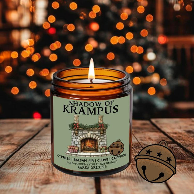Shadow of Krampus Soy Candle, Gothic Yule Myth, Nightmare, Holiday Winter Scents, Spooky, Fantasy, Christmas, Horror, Unique Gifts, Folklore