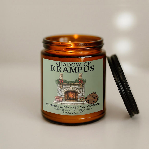 Shadow of Krampus Soy Candle, Gothic Yule Myth, Nightmare, Holiday Winter Scents, Spooky, Fantasy, Christmas, Horror, Unique Gifts, Folklore