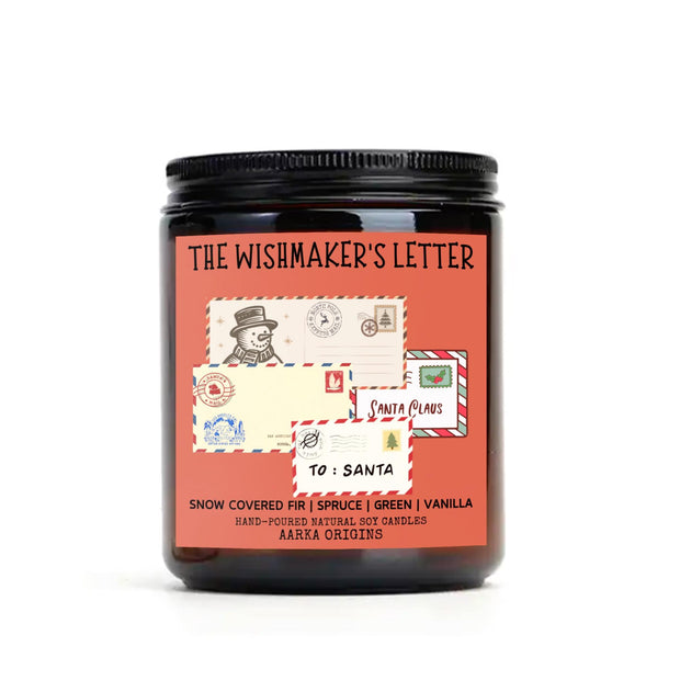 The Wishmaker's Letter Soy Candle, Christmas Decor, Secret Santa Gift, Unique Christmas Gifts, Holiday Gifts, Stocking Stuffers, Nostalgia,