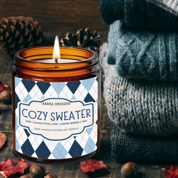 Cozy Sweater Soy Candle, Merry Christmas, Bibliophile Gifts, Winter, Christmas decor, Holiday Gifts, Secret Santa Gifts, Stocking Stuffers