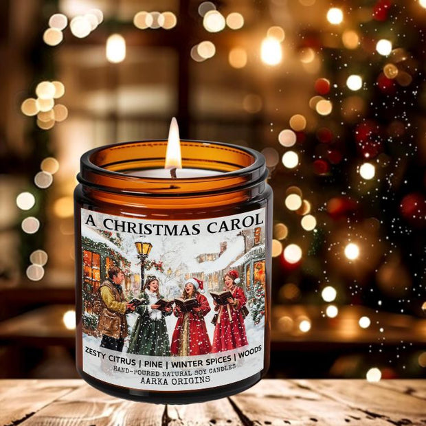 A Christmas Carol Soy Candle, Merry Christmas, Bibliophile Gifts, Holiday Gifts, Winter, Christmas decor, Holiday scent, Pine scent, Bookish