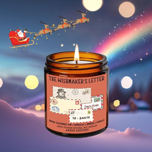 The Wishmaker's Letter Soy Candle, Christmas Decor, Secret Santa Gift, Unique Christmas Gifts, Holiday Gifts, Stocking Stuffers, Nostalgia,