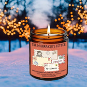 The Wishmaker's Letter Soy Candle, Christmas Decor, Secret Santa Gift, Unique Christmas Gifts, Holiday Gifts, Stocking Stuffers, Nostalgia,