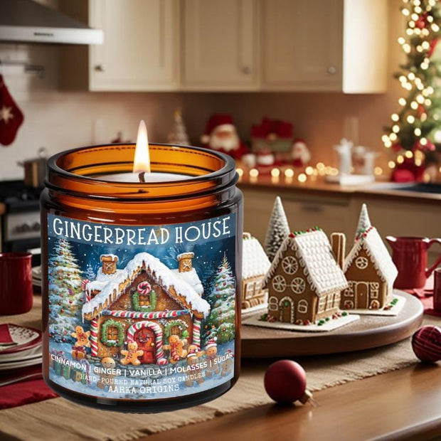 Gingerbread House Soy Candle, Merry Christmas Gift, Stocking Stuffer, Ginger cookies, Secret Santa Gift, Holiday Gifts, Cozy, gourmand, Melt