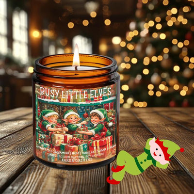 Busy Little Elves Soy Candle, Merry Christmas, Bibliophile Gifts, Winter, Christmas decor, Holiday Gifts, Spiced Eggnog, Secret Santa Gifts