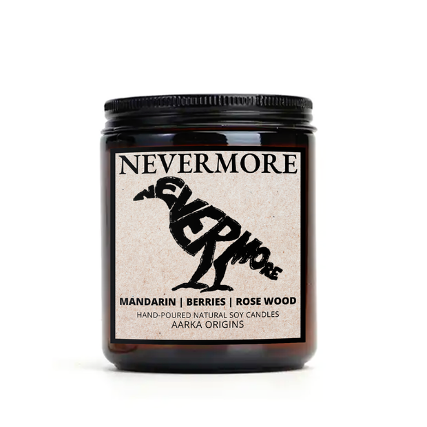 nevermore mandarin scented soy candle